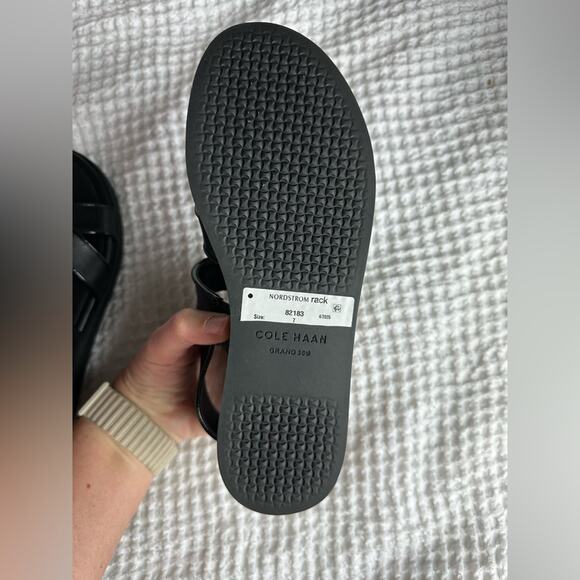 Cole Haan Mirabelle Leather Sandal, Black - Picture 9 of 10